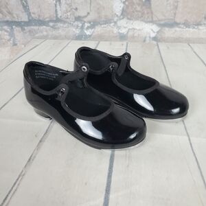 Danshuz Tap Shoes Black Patent Mary Jane Size 9.5W